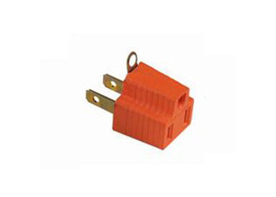 Plastic OEM ODM Orange 2pin To 3pin Electric Plug Adapter