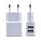 White Mobile Phone Dual USB Wall Charger Electric Plug Socket